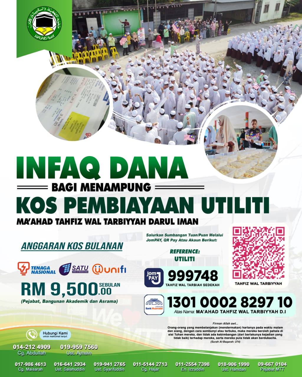 Rayuan Dana Utiliti 2024 Maahad Tahfiz Wal Tarbiyyah Darul Iman (MTT)